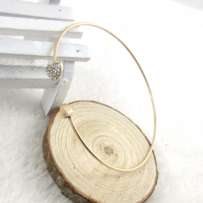 Heart-Chic Cuff Bracelet