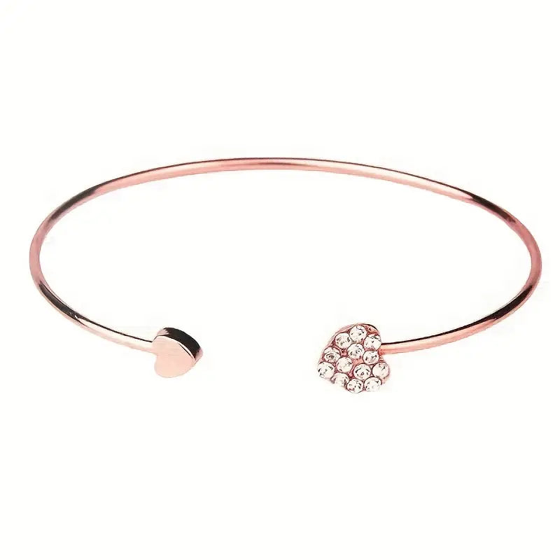 Heart-Chic Cuff Bracelet