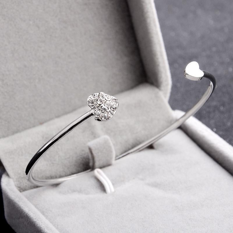 Heart-Chic Cuff Bracelet